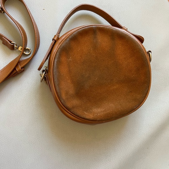 Camel Suede Crossbody Bag - Picture 3 of 8